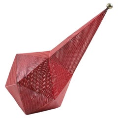 Mathieu Mategot Red Metal Baghdad Lamp