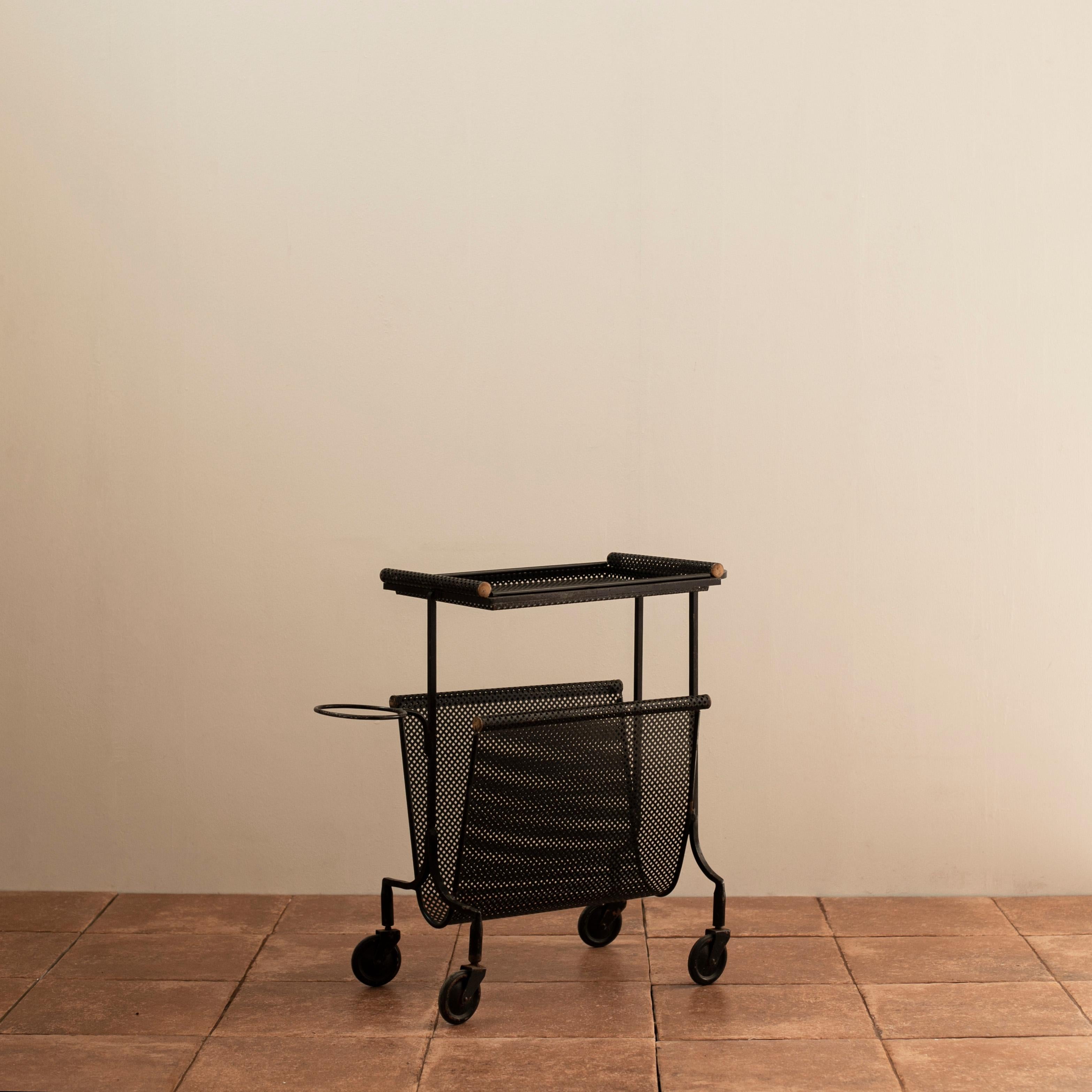 Moroccan Mathieu Matégot Serving Trolley, 1950s