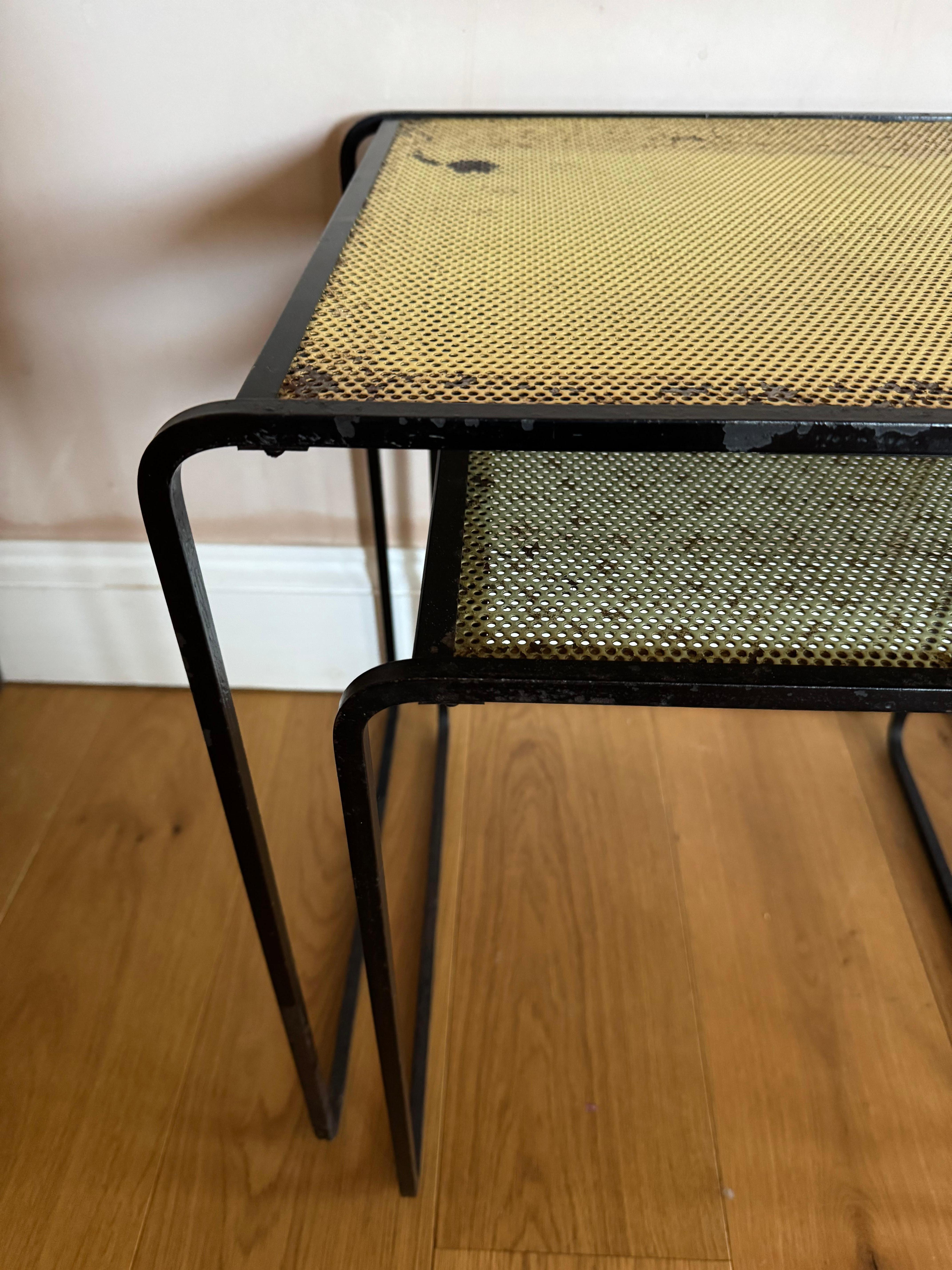 Painted Mathieu Mategot set of tables c.1950’s For Sale