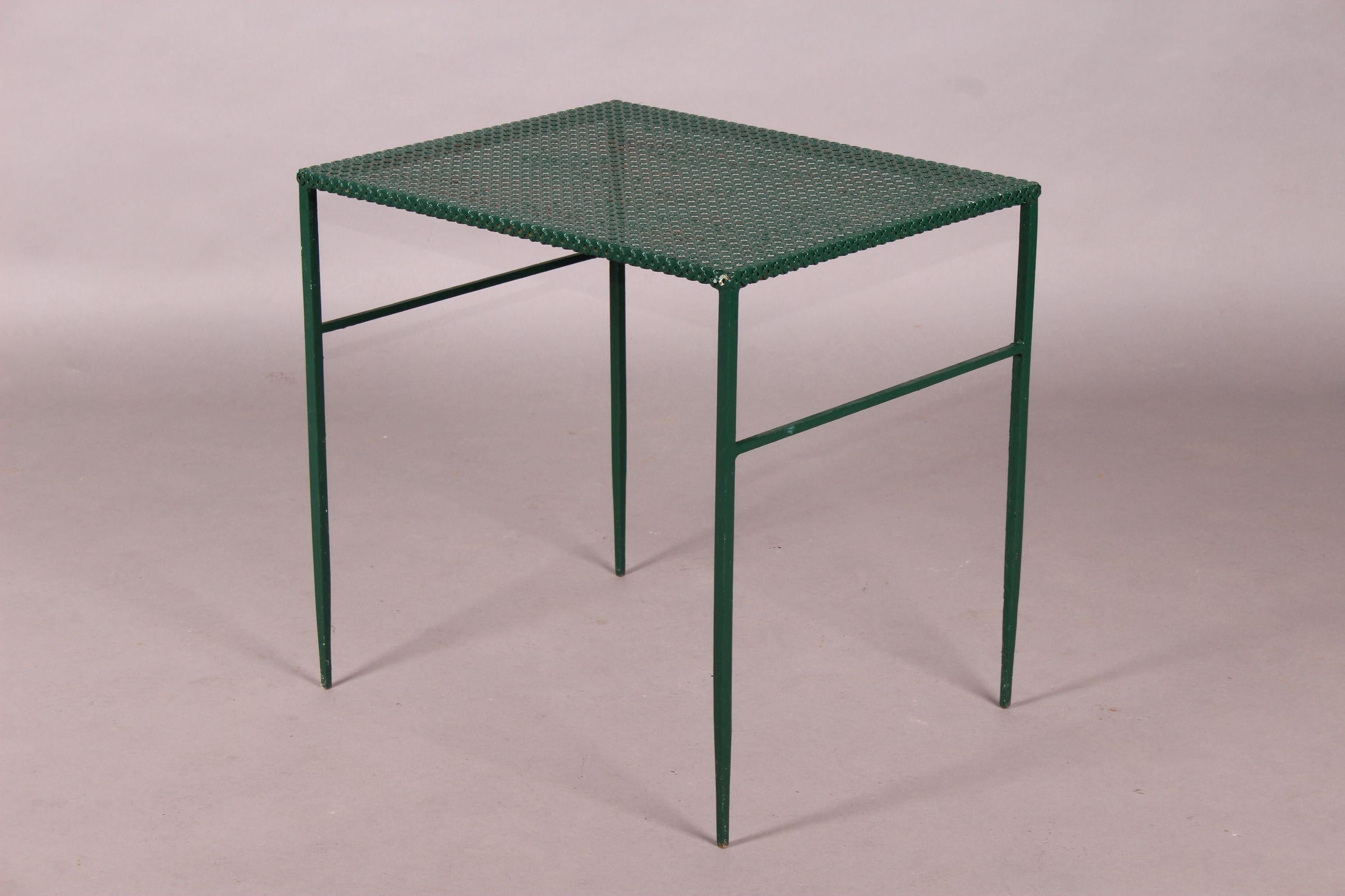 Mathieu Mategot side table probably repainted in green.
