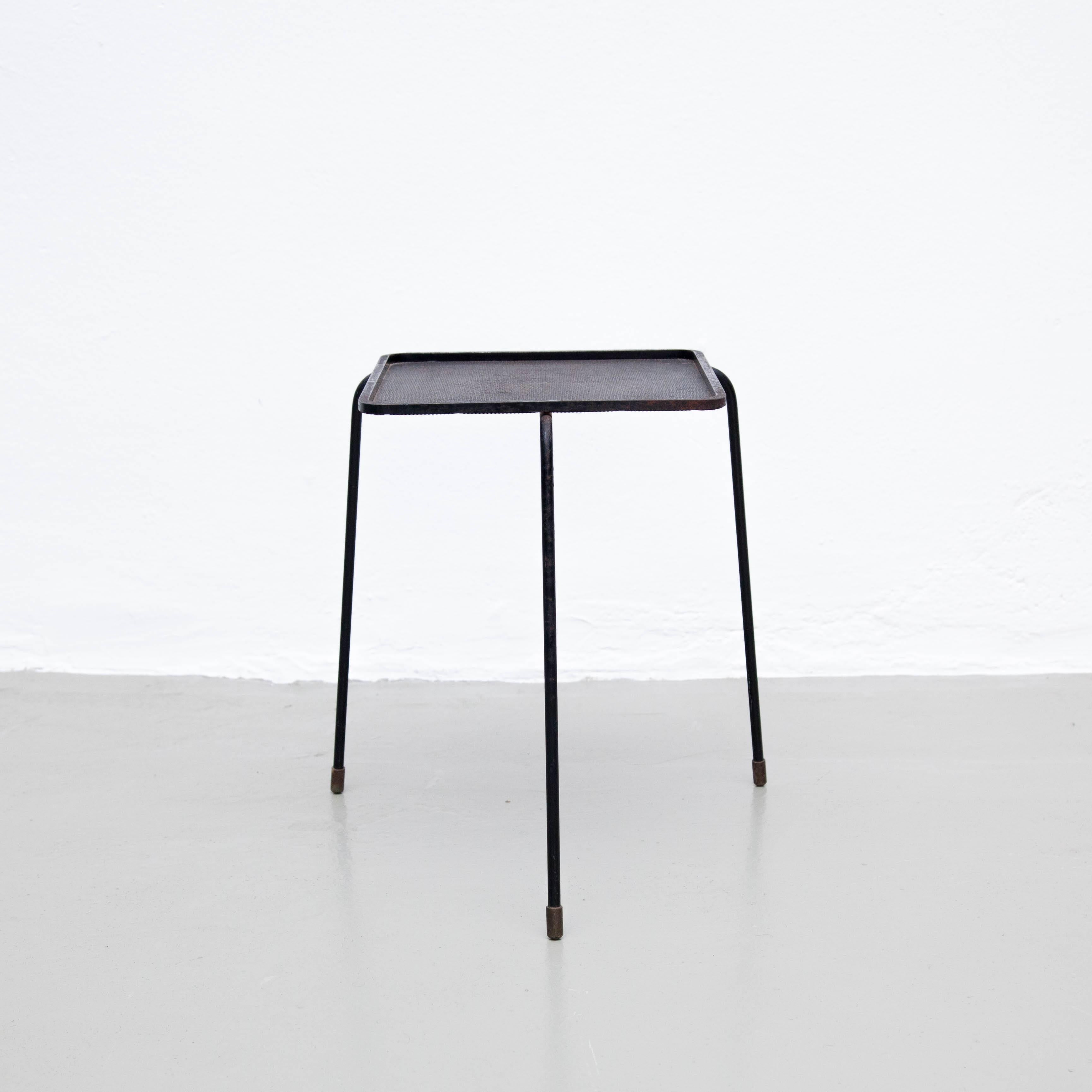 Mid-20th Century Mathieu Matégot Soumba Mid-Century Modern Black Lacquered Metal Table