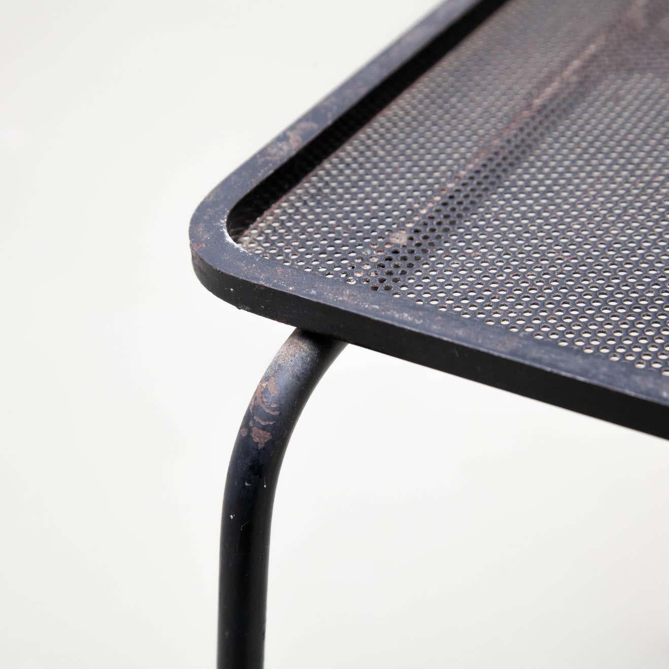 Mathieu Matégot Soumba Mid-Century Modern Black Lacquered Metal Table 2