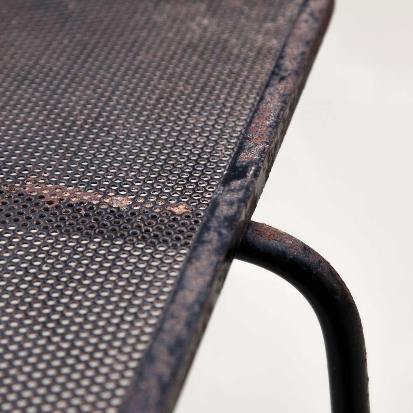 Mathieu Matégot Soumba Mid-Century Modern Black Lacquered Metal Table 3