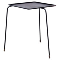 Mathieu Matégot Soumba Mid-Century Modern Black Lacquered Metal Table