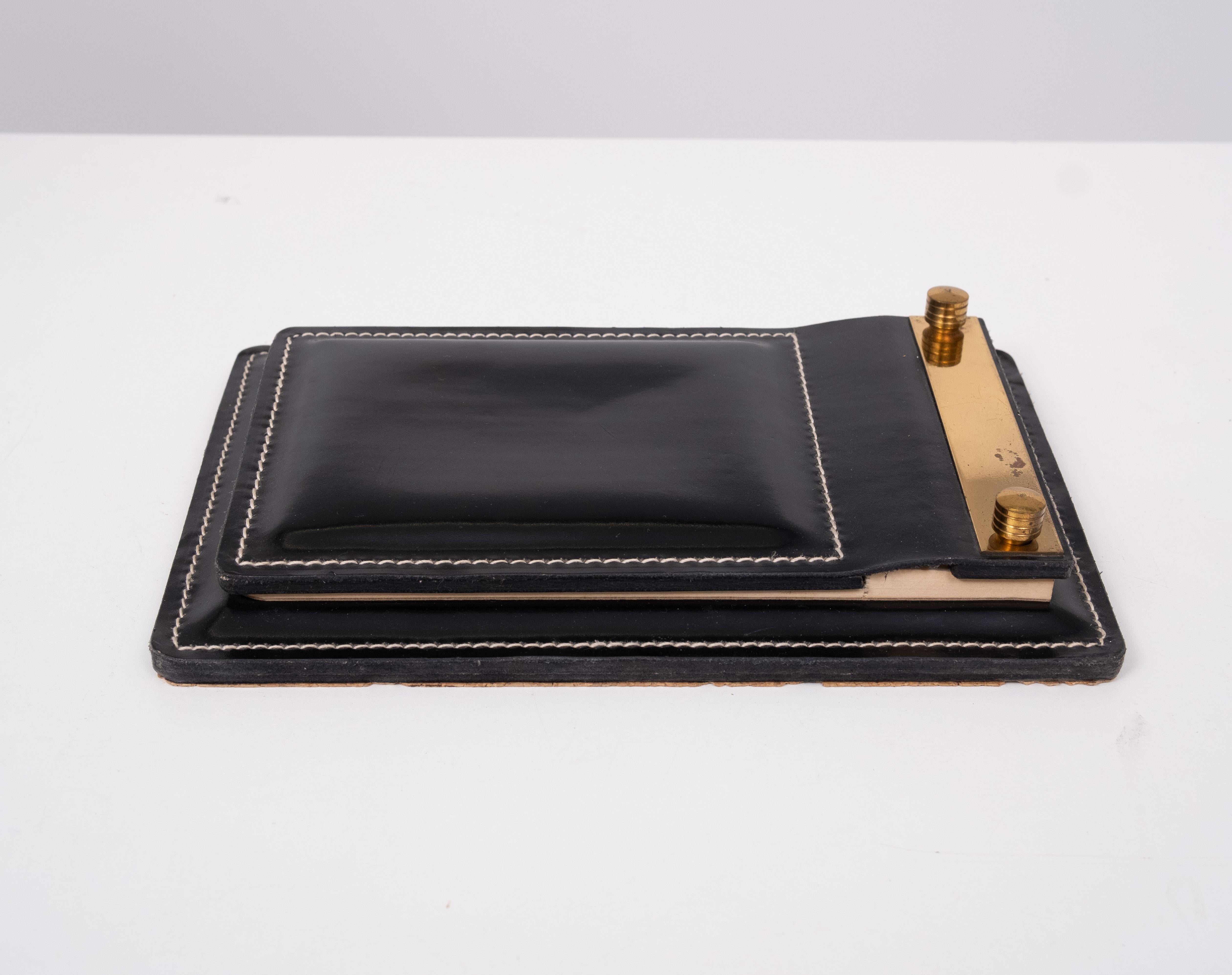 Mathieu Mategot Stich Leather Desk Set  1950s  For Sale 4