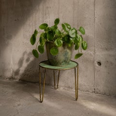 Mathieu Matégot Style Mid Century Plant Stand Perforated Metal Table
