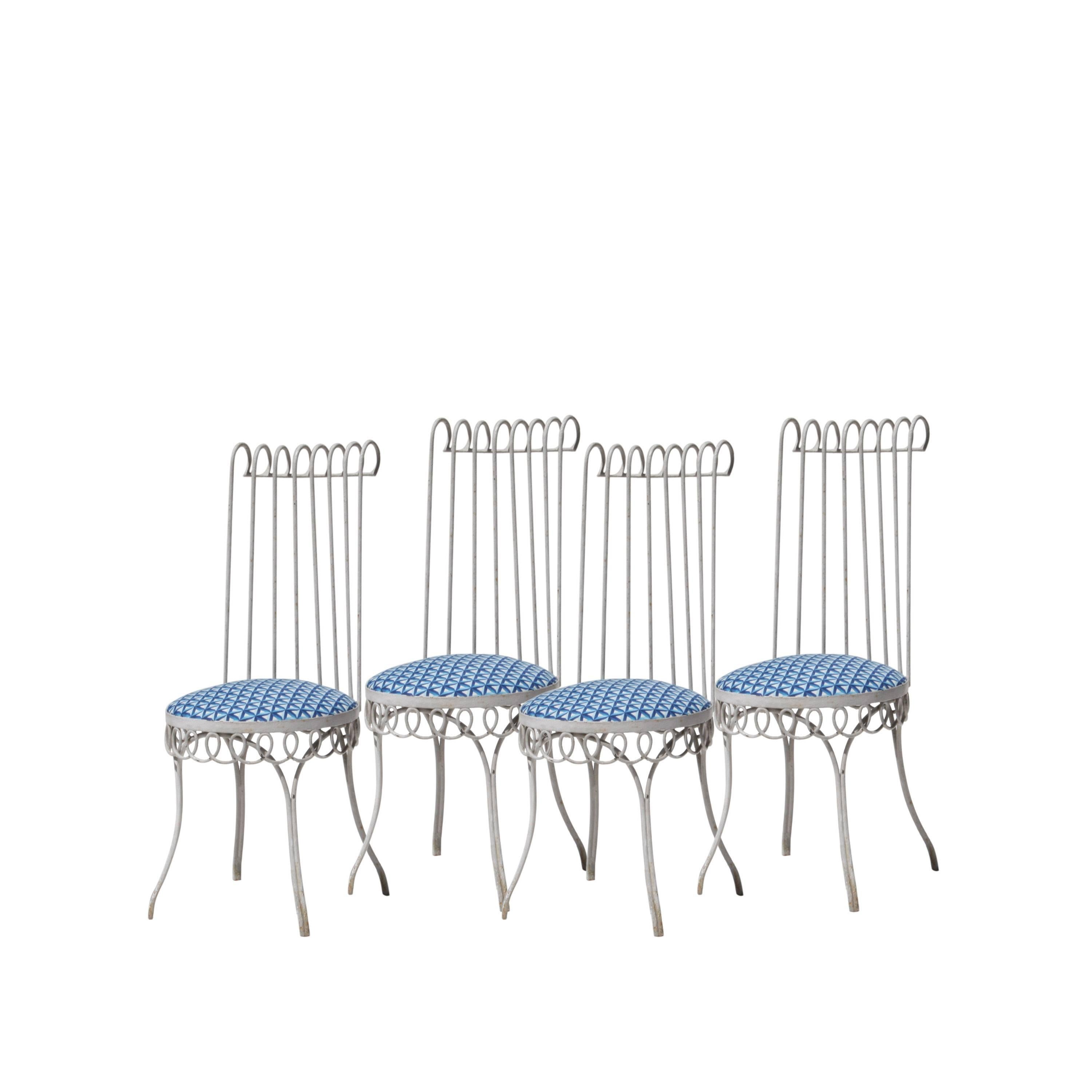 Mathieu Matégot Style Midcentury Modern Set of Four Chair, France, 1950 In Good Condition In Madrid, ES