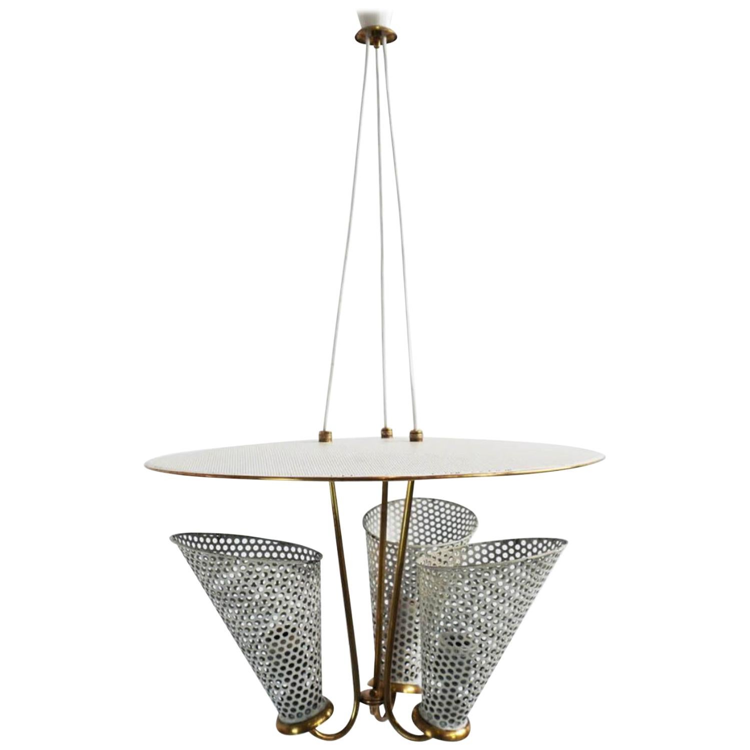 Mathieu Mategot Style Pendant Lamp For Sale