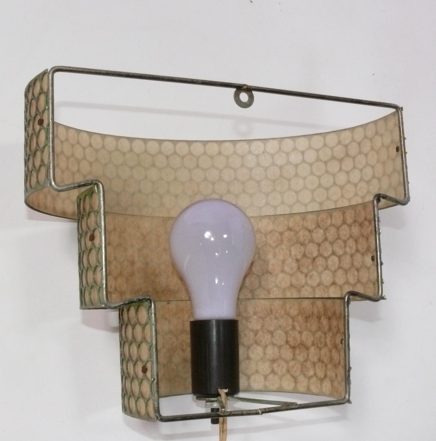 Mathieu Mategot Style Perforated Metal Sconces or Wall Lights 1