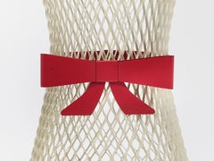 Mathieu Matégot Style Tie Bow Umbrella Stand, Mid-Century, Metal, France, 1950s