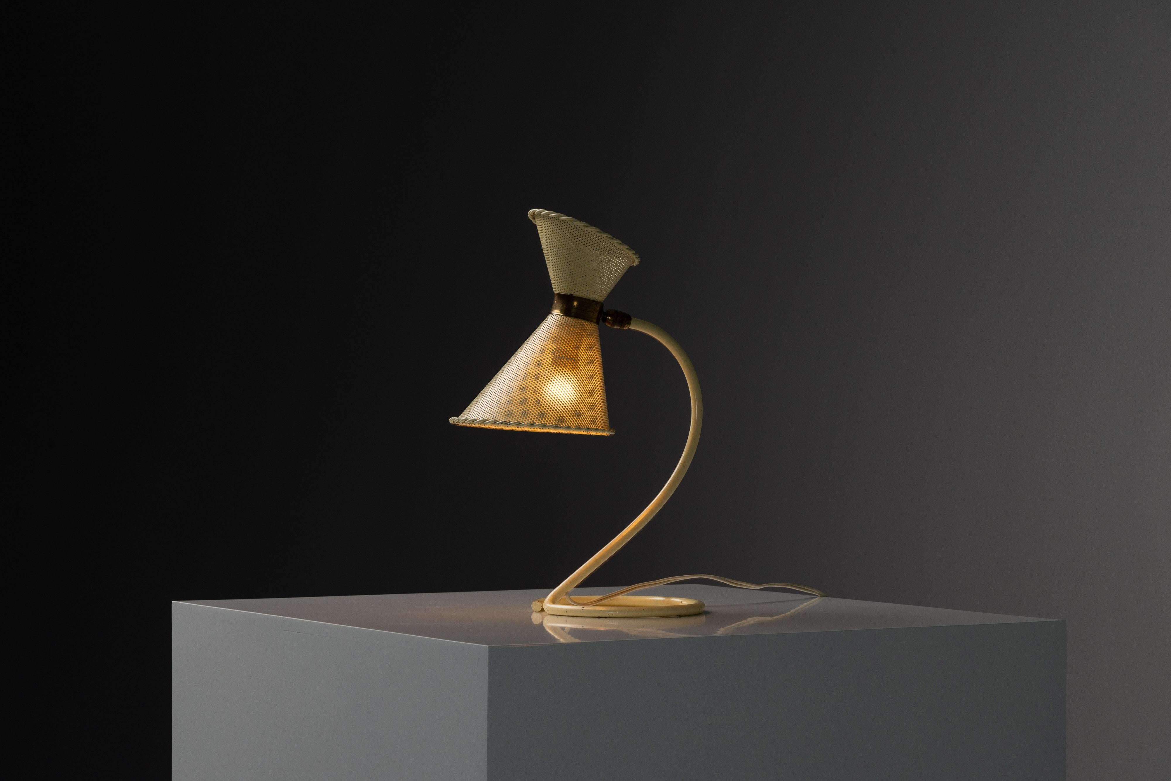 Mathieu Matégot table lamp made in France 1950 For Sale 1