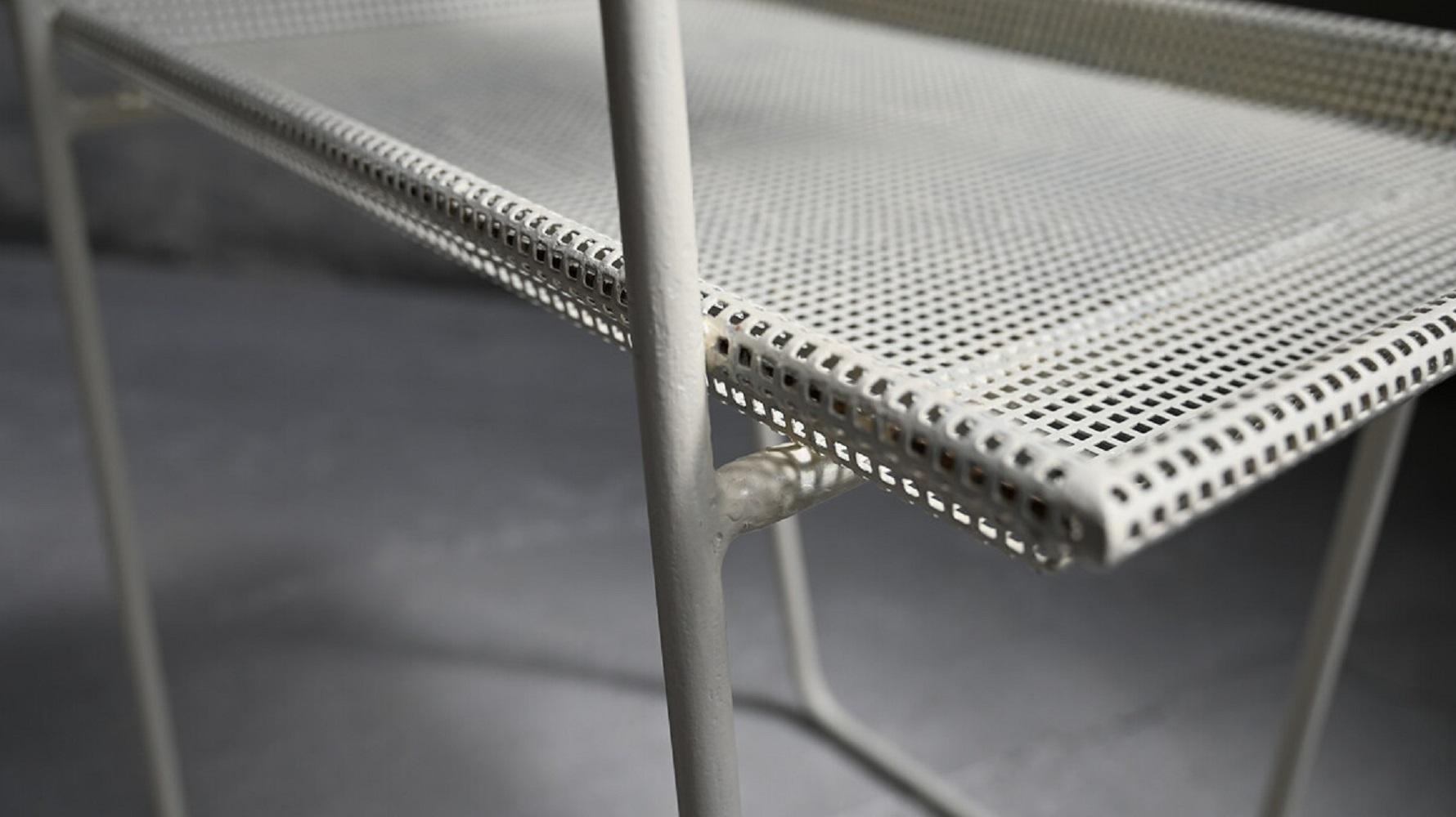 Metal Mathieu Mategot, two tiered side table for Atelier Matégot