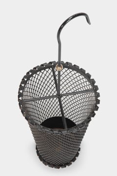 Mathieu Mategot Style Umbrella Stand Black, 1950s