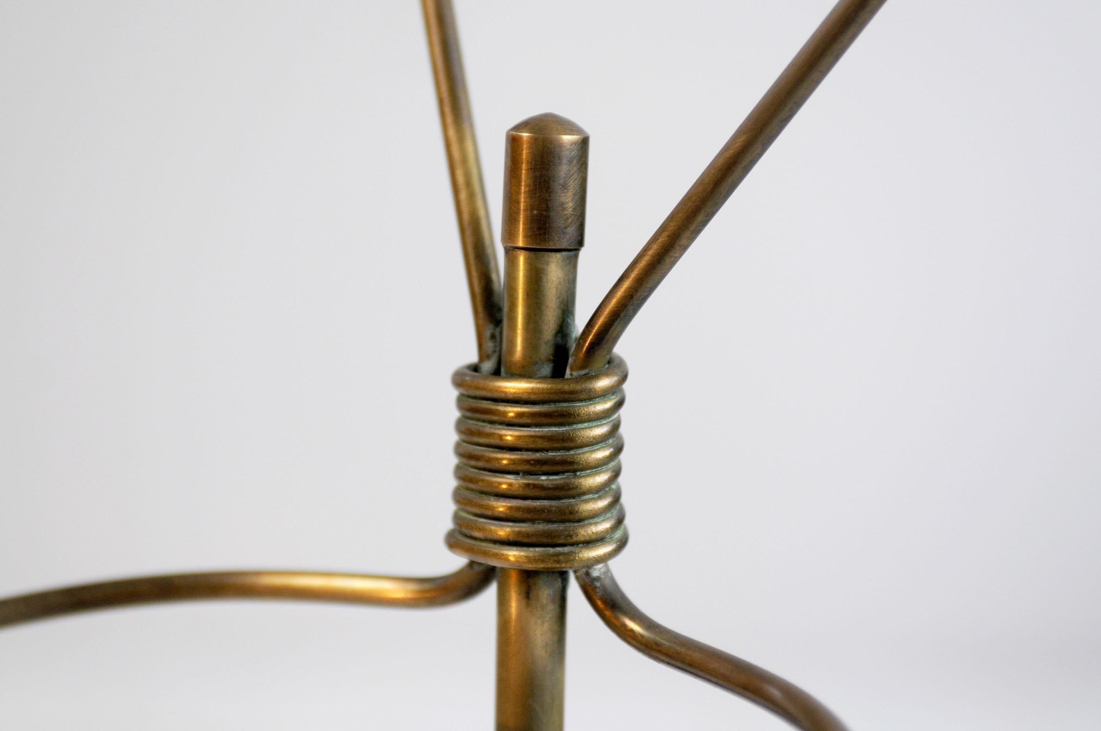 Mathieu Matégot, Umbrella Stand in Golden Brass, France, 1960 In Good Condition For Sale In Catonvielle, FR