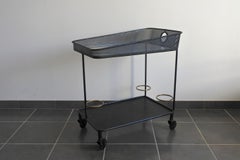 Carrello da portata "Venise" di Mathieu Mategot, carrello in metallo perforato, Francia 1956