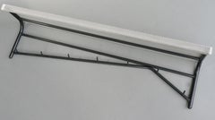 Mathieu Matégot Wall-Mounted Coat Rack in White and Anthracite Metal