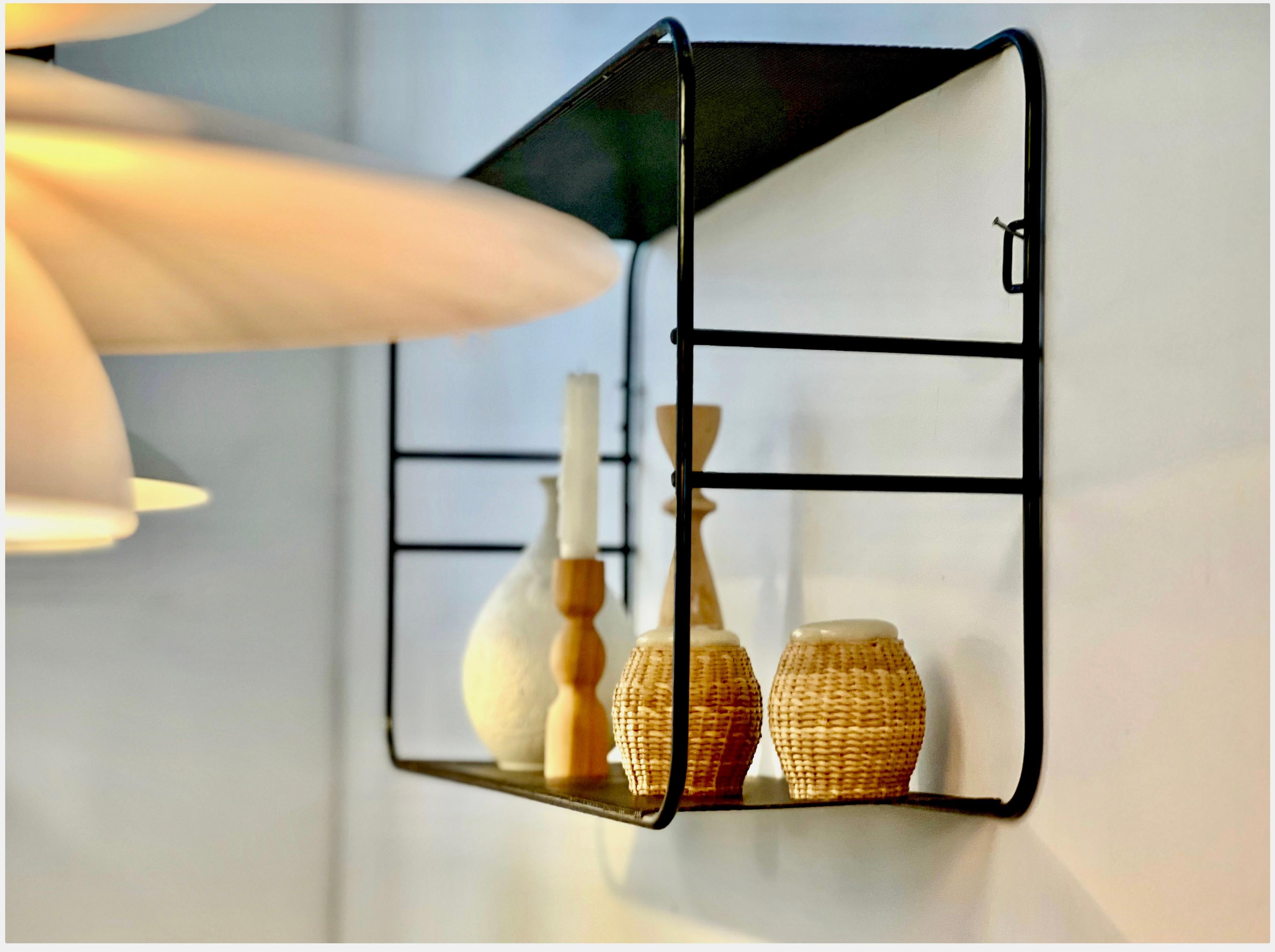 Mid-Century Modern Mathieu Mategot wall-mounted shelf, France, 1957 For Sale