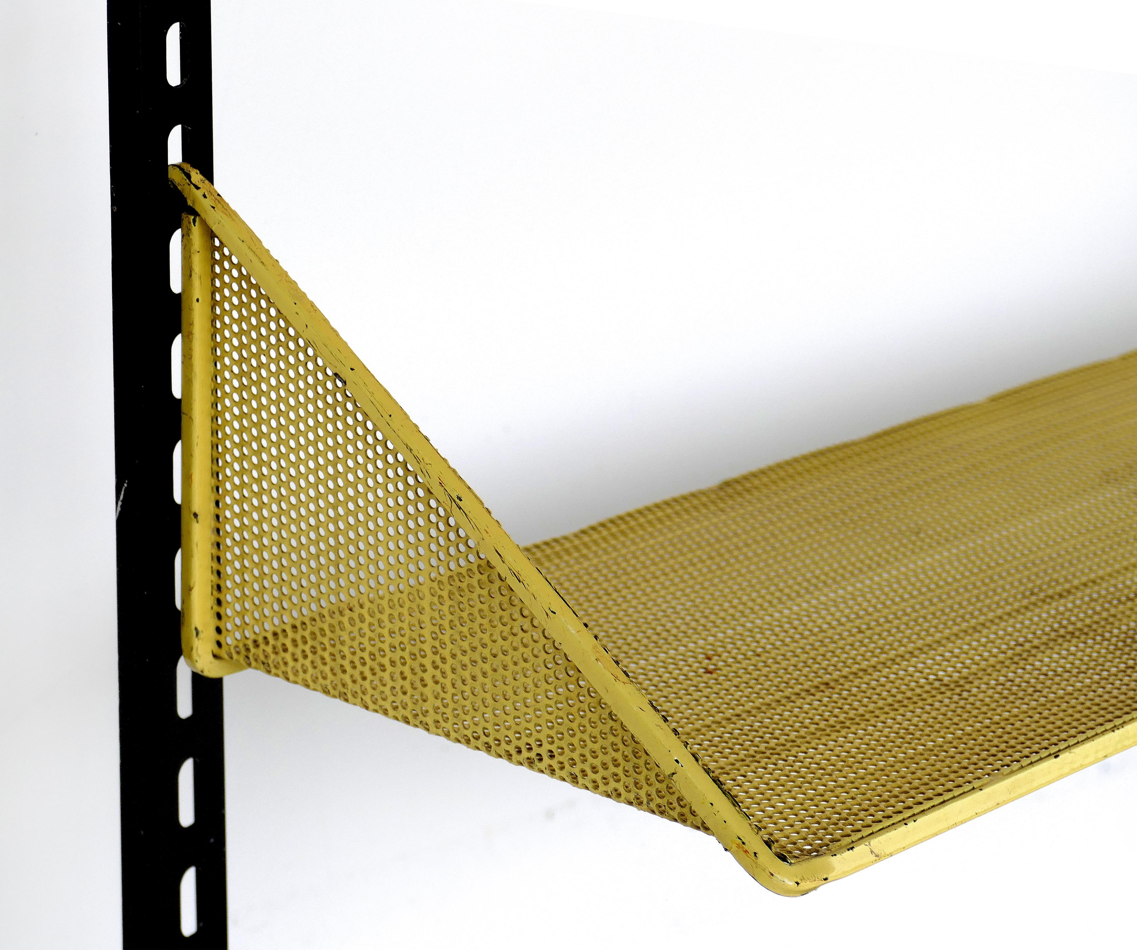 Mathieu Matégot Wall Shelf with Adjustable Shelves at 1stDibs