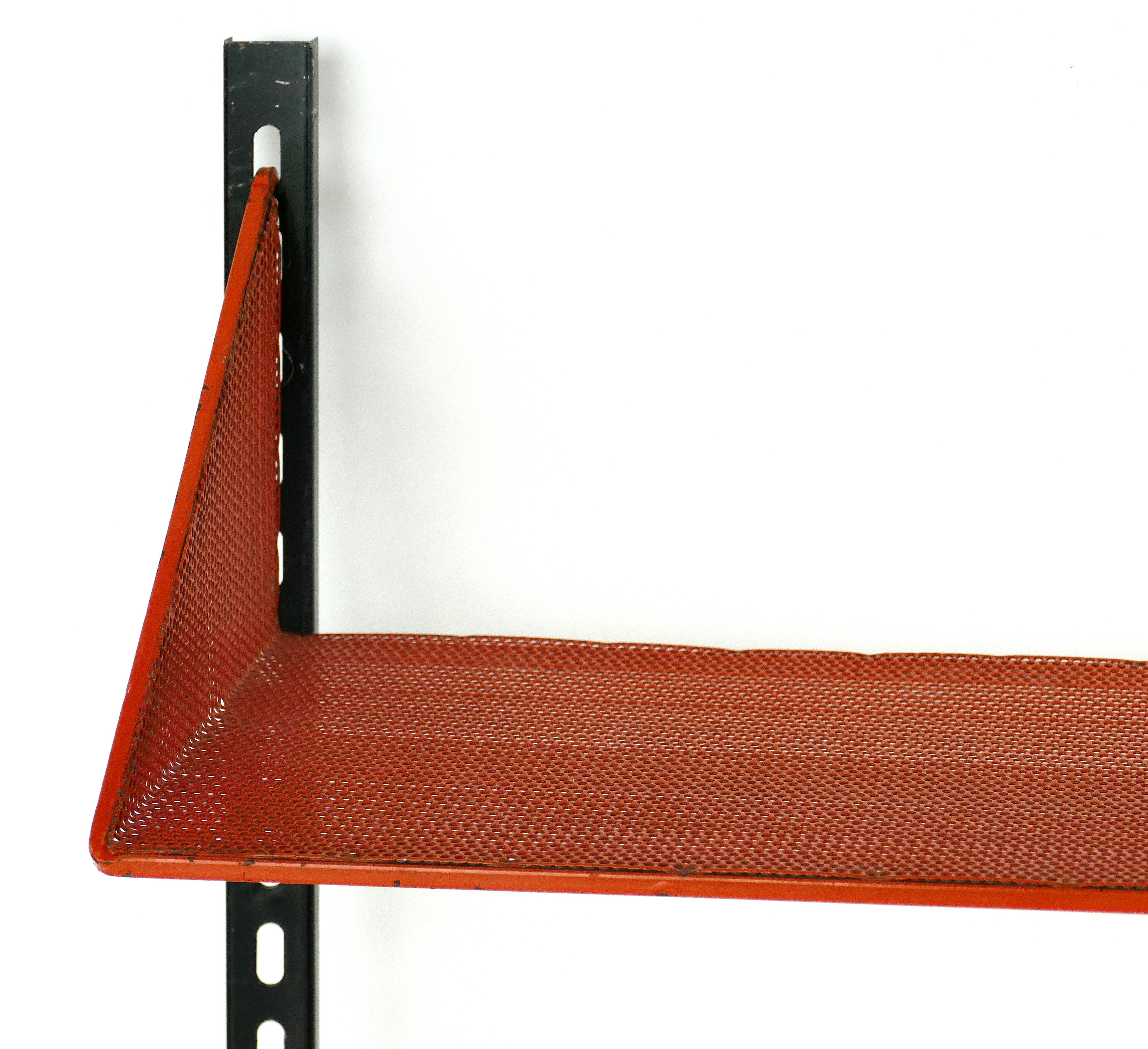 Mathieu Matégot Wall Shelf with Adjustable Shelves at 1stDibs