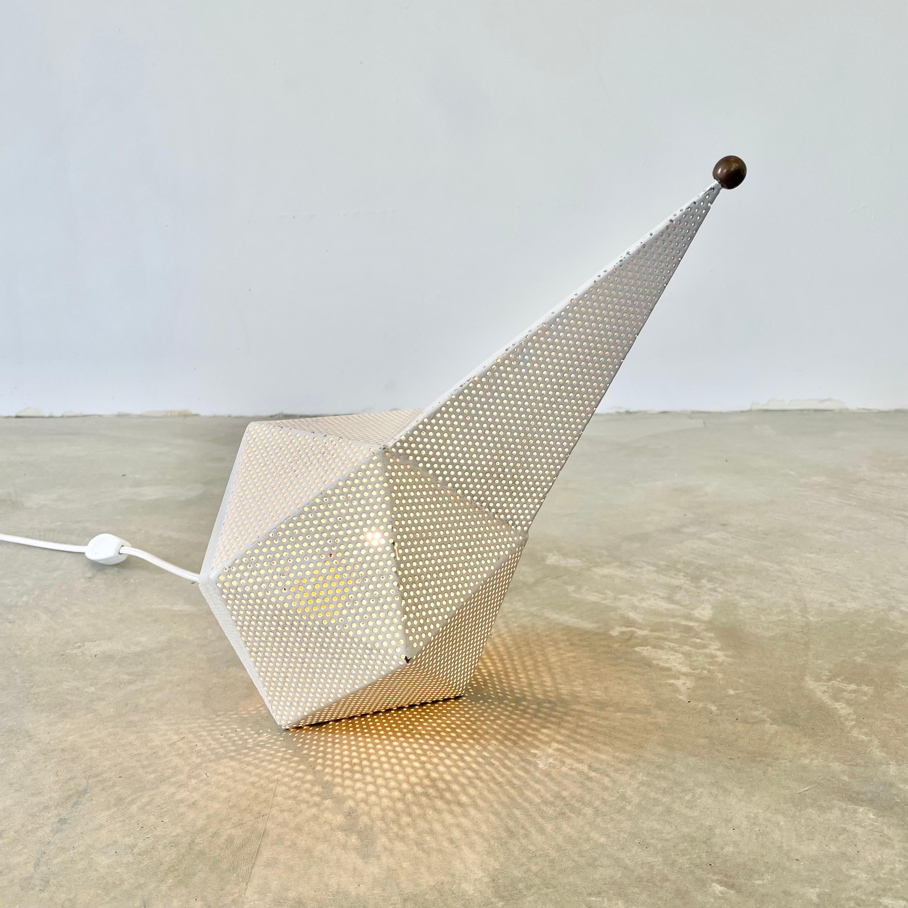 Mathieu Matégot White Baghdad Lamp In Good Condition For Sale In Los Angeles, CA