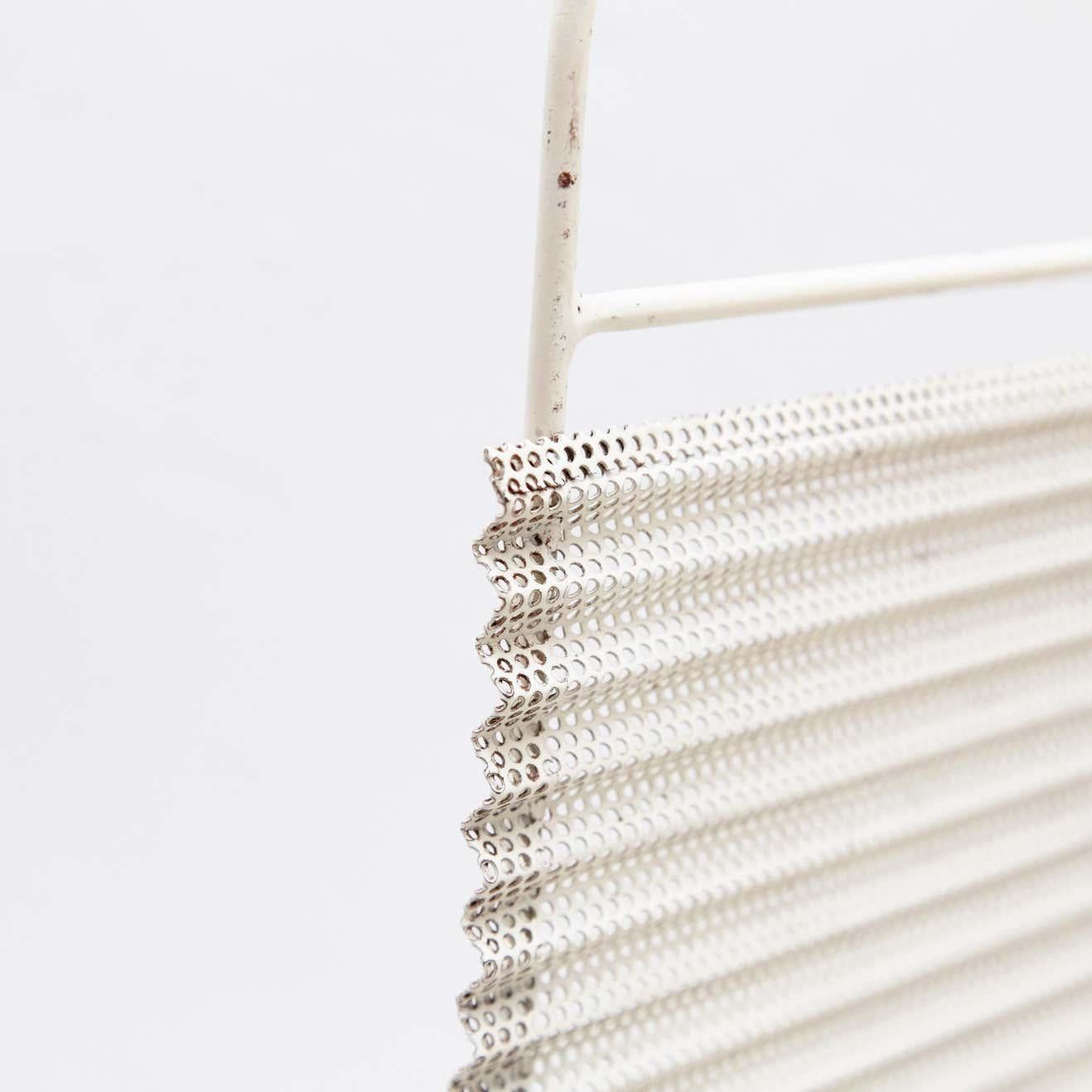 Mathieu Matégot White Magazine Holder, circa 1950 For Sale 3