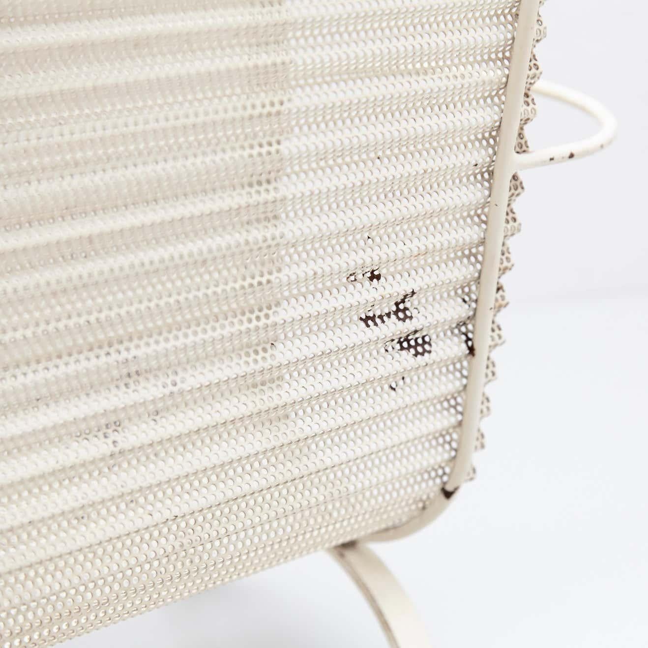 Mathieu Matégot White Magazine Holder, circa 1950 For Sale 6