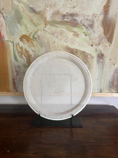 Mathieu Mategot White Pierced Metal Tray, French, c.1955