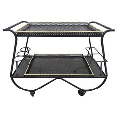 Mathieu Mategot wrought iron Bar cart