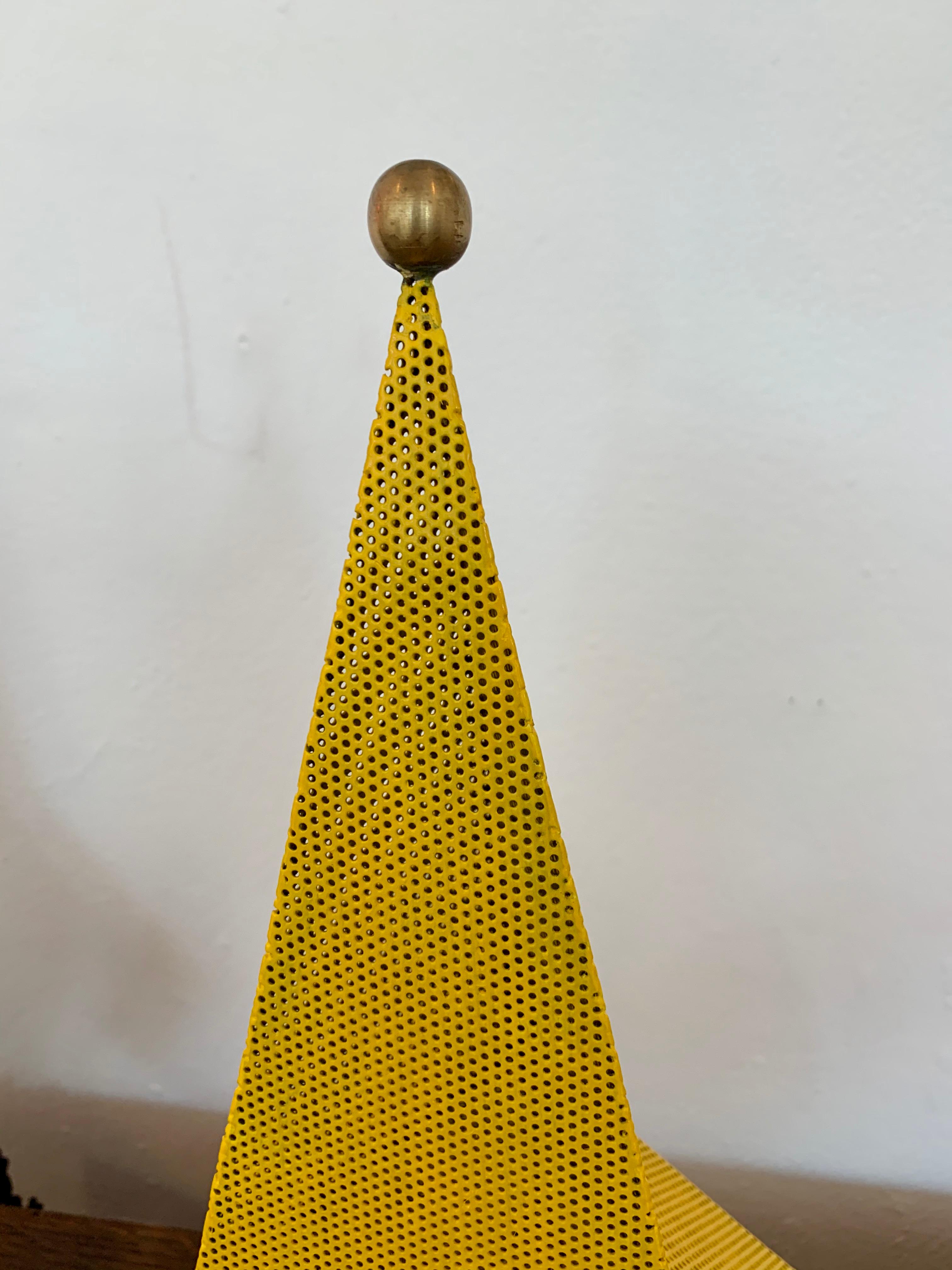 Mathieu Matégot Yellow Baghdad Lamp 3