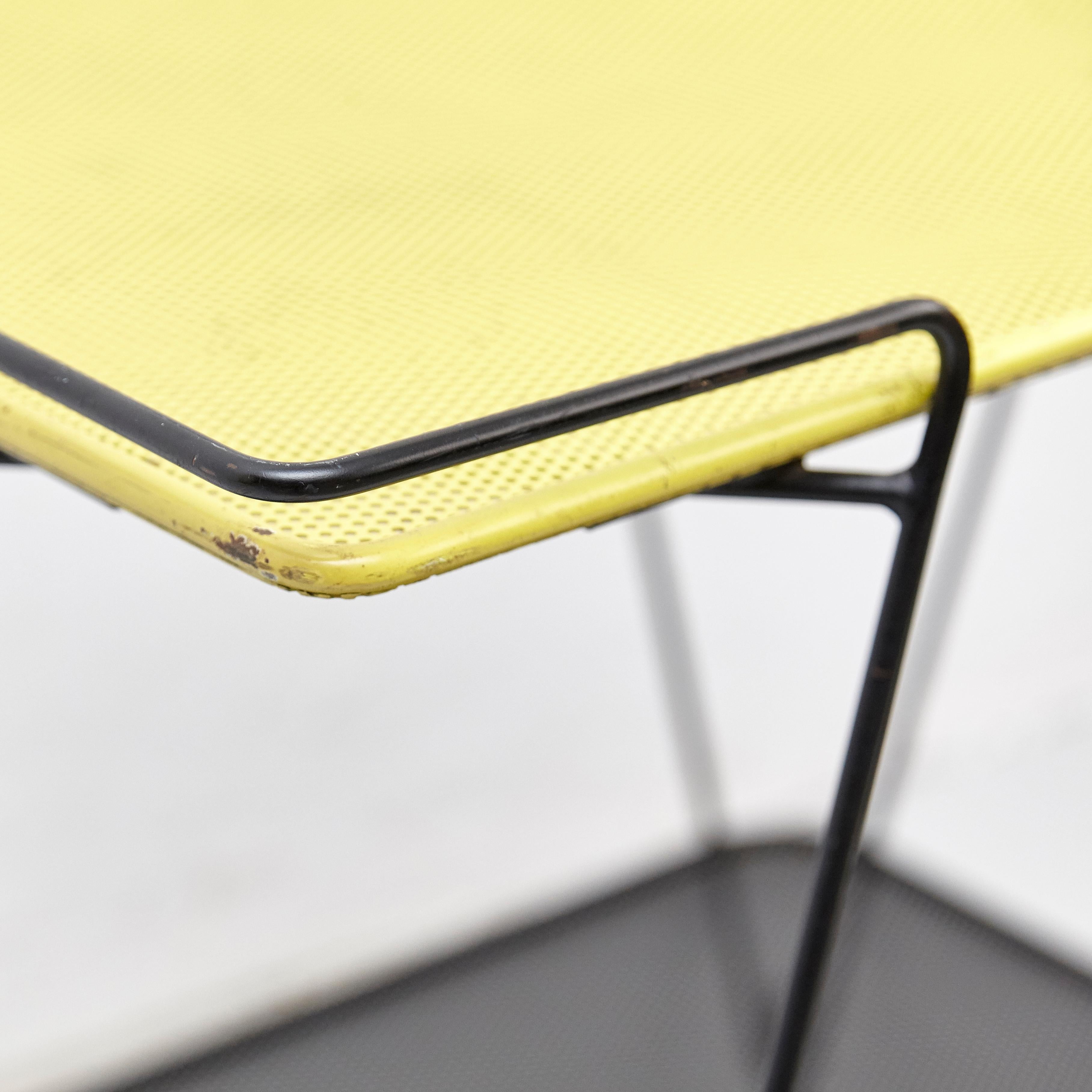 Mid-20th Century Mathieu Mategot Yellow and Black Trolley, circa 1950