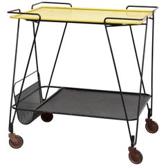 Mathieu Mategot Yellow and Black Trolley, circa 1950