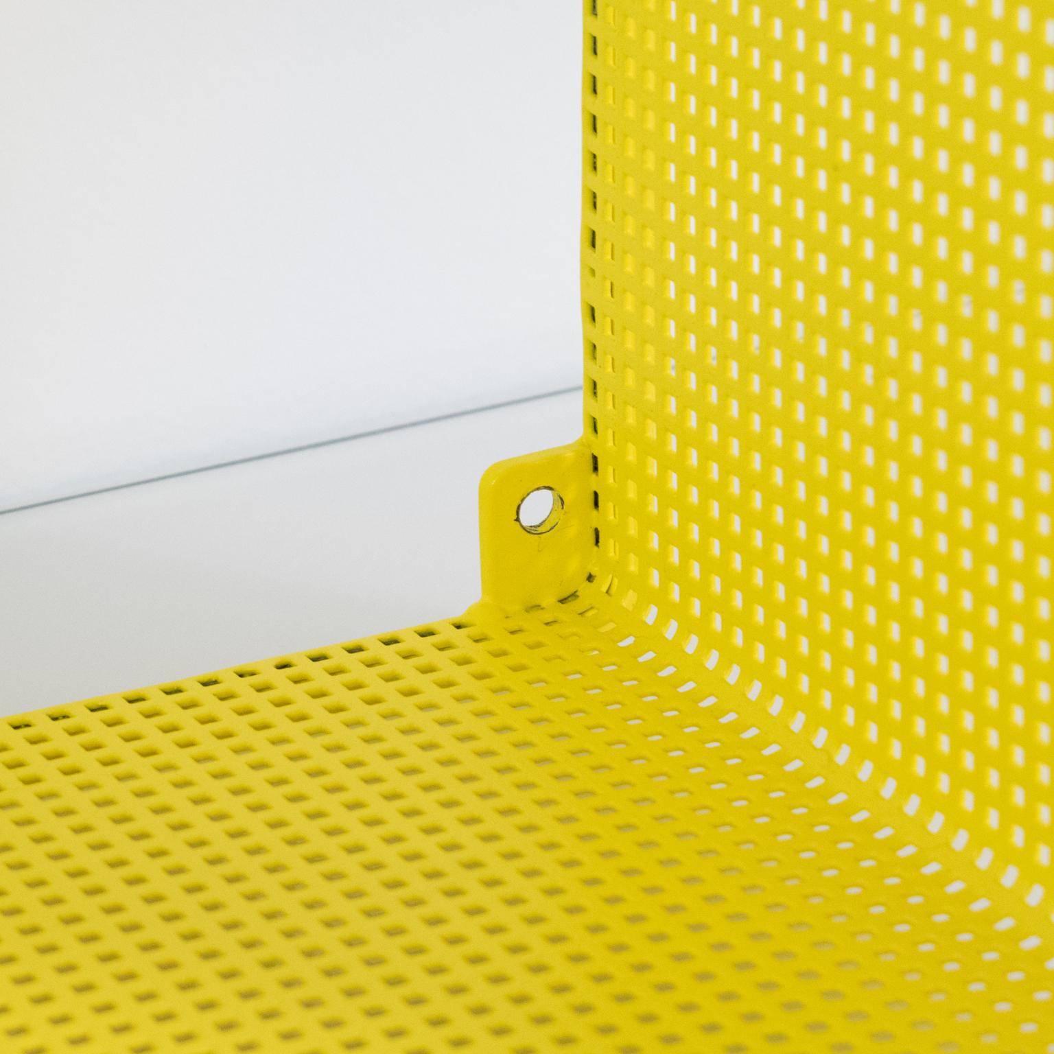 Mathieu Mategot Yellow Metal Dedal Wall Book Shelf 2