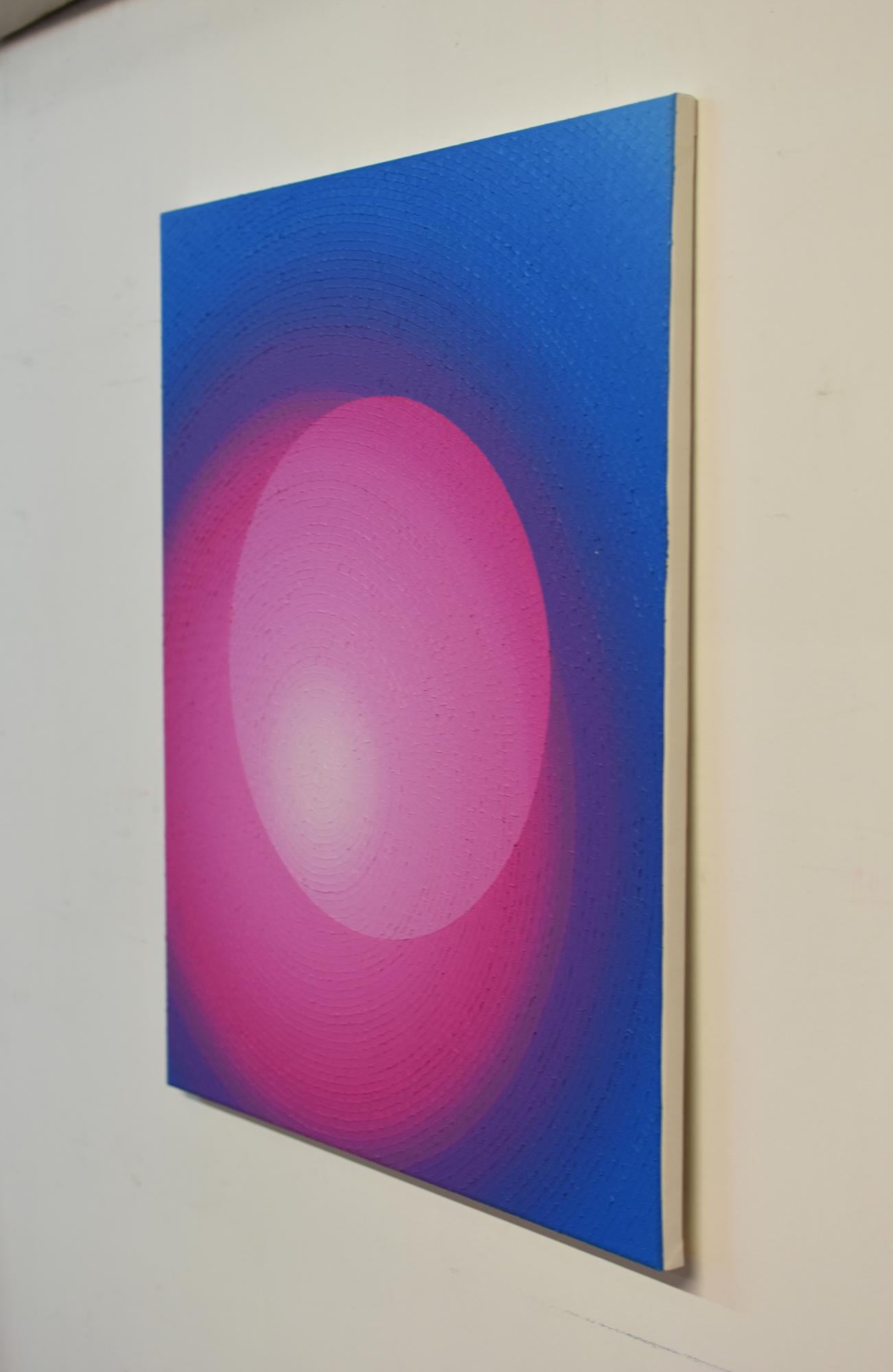 Azure Vine 1 von Mathieu Piffeteau – Abstraktes Gemälde, Farbbewertung, Illusion im Angebot 3