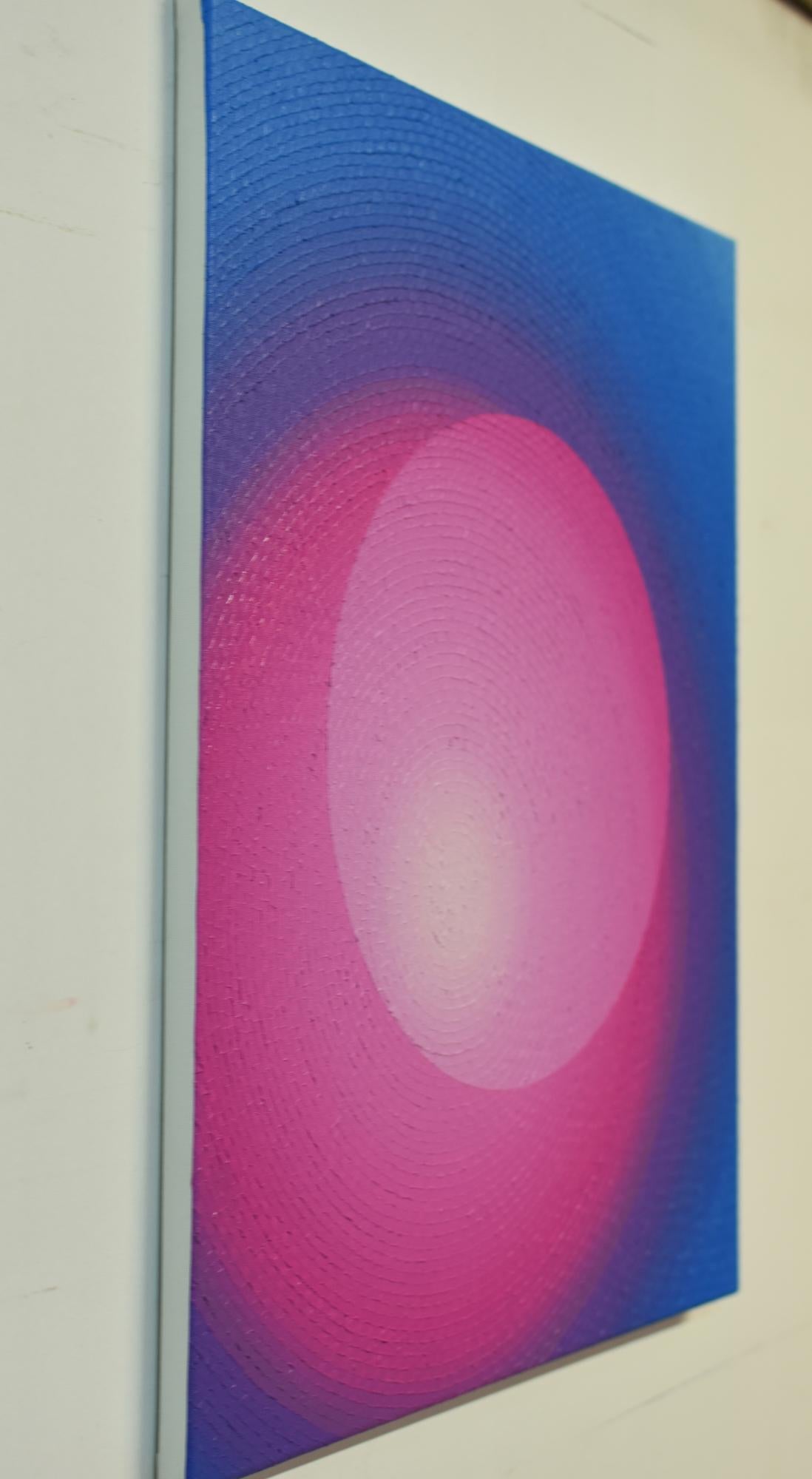 Azure Vine 1 von Mathieu Piffeteau – Abstraktes Gemälde, Farbbewertung, Illusion im Angebot 4
