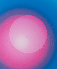 Azure Vine 1 di Mathieu Piffeteau - Pittura astratta, gradazione di colore, illusione