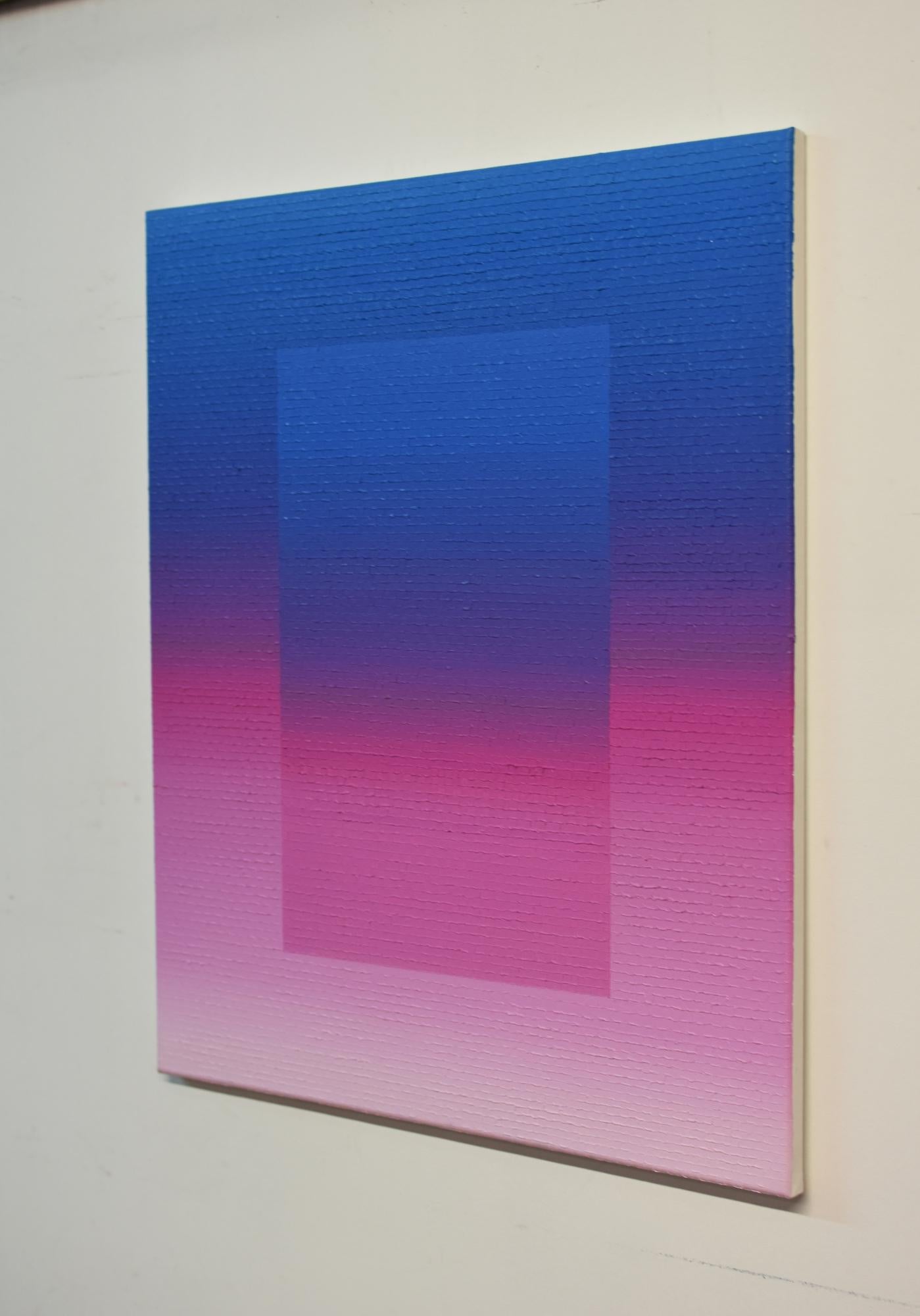 Azure Vine 3 von Mathieu Piffeteau – Abstraktes Gemälde, Farbbewertung, Illusion im Angebot 3