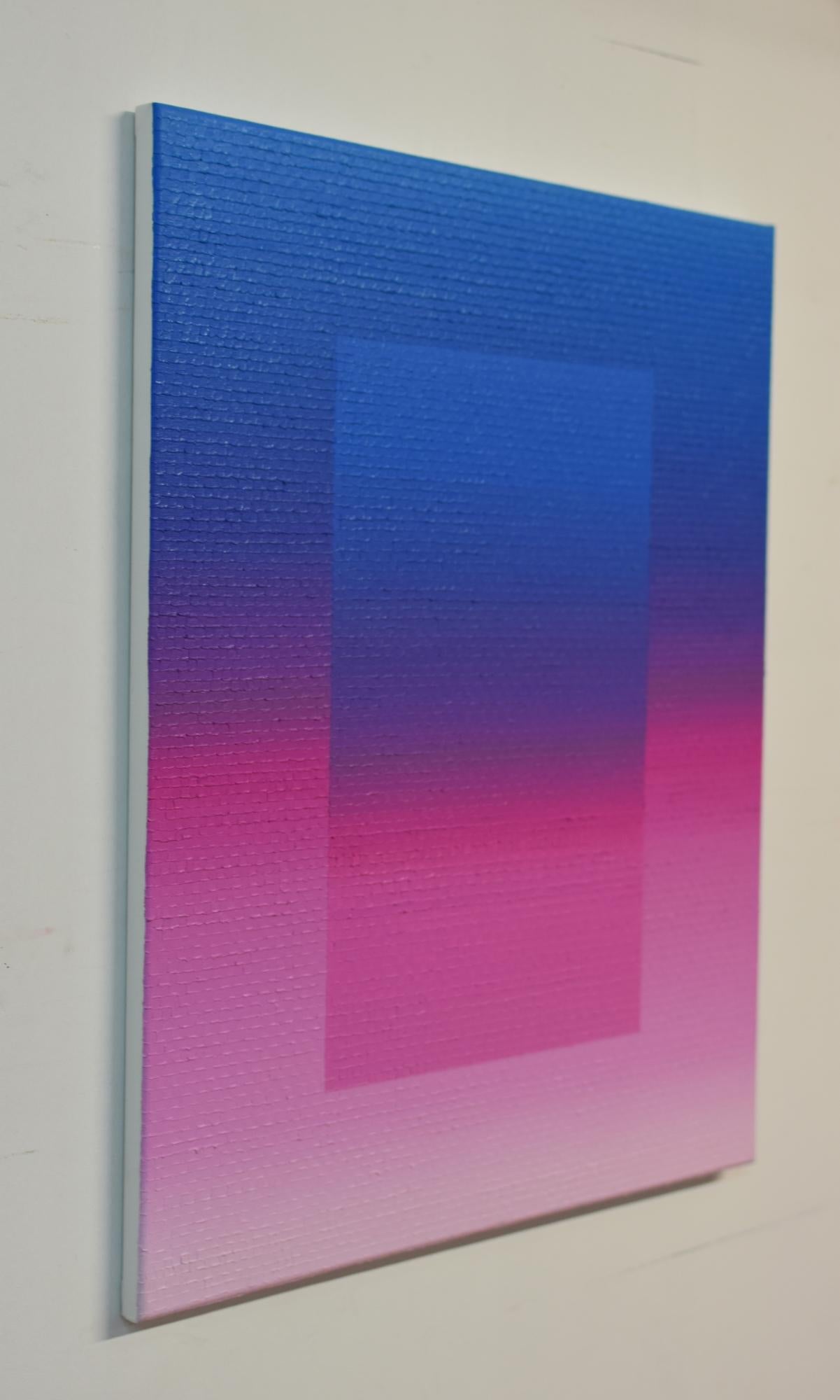 Azure Vine 3 von Mathieu Piffeteau – Abstraktes Gemälde, Farbbewertung, Illusion im Angebot 4
