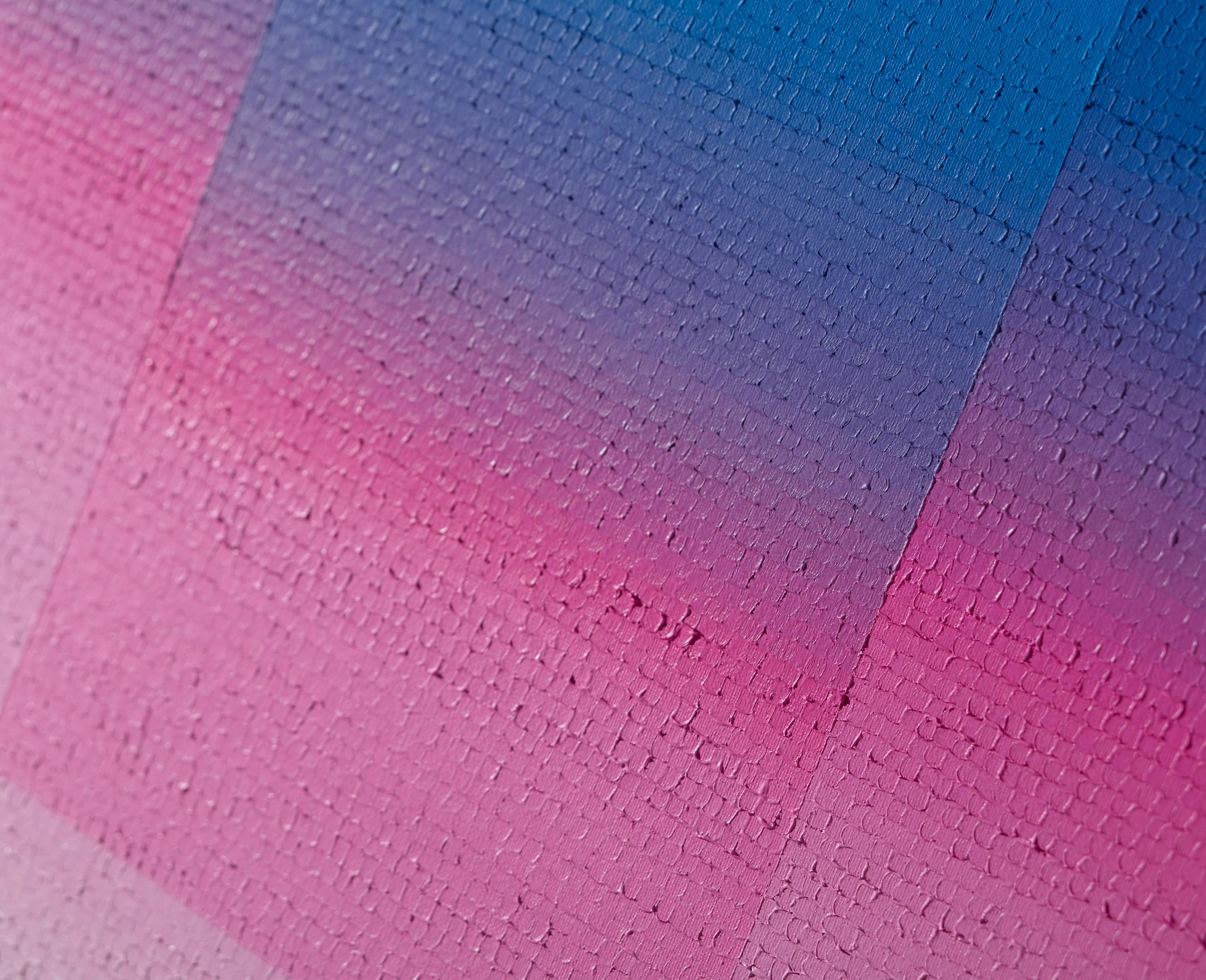Azure Vine 3 von Mathieu Piffeteau – Abstraktes Gemälde, Farbbewertung, Illusion im Angebot 6