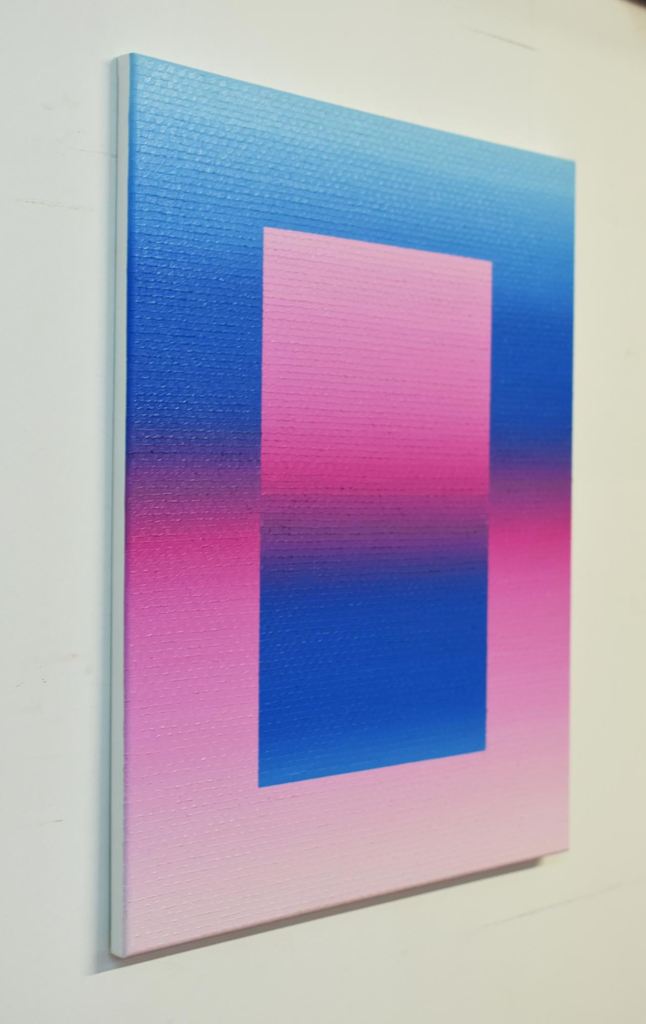 Azure Vine 4 von Mathieu Piffeteau – Abstraktes Gemälde, Farbbewertung, Illusion im Angebot 3