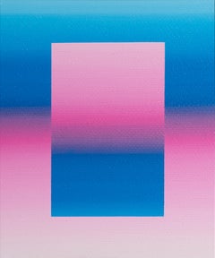 Azure Vine 4 by Mathieu Piffeteau - Abstract painting, color gradation, illusion