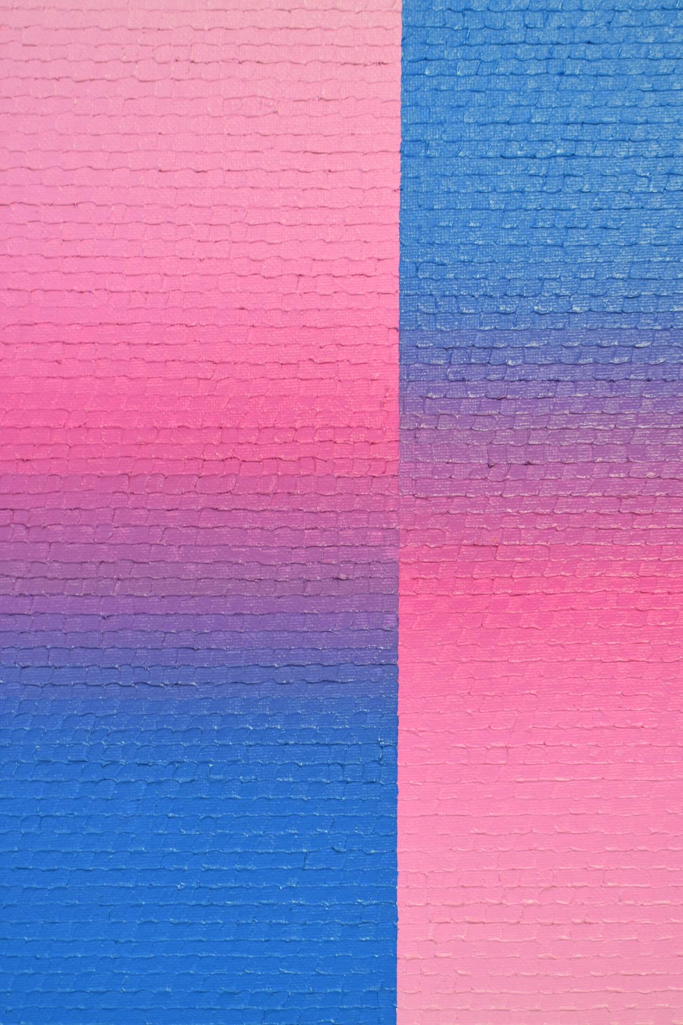 Azure Vine de Mathieu Piffeteau - conjunto de 4 cuadros abstractos, azul y rosa en venta 10