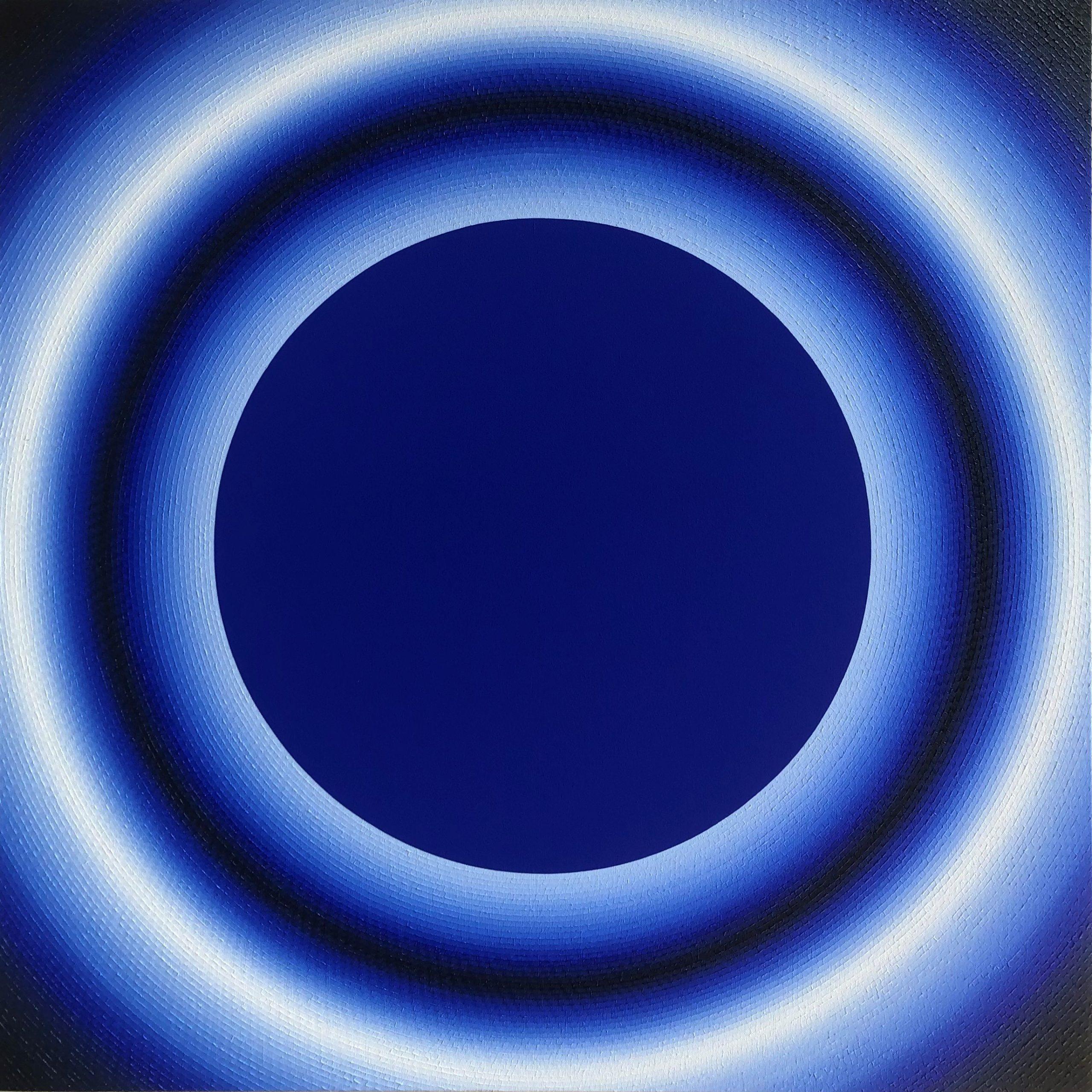 Blue Hole è un dipinto unico a olio e acrilico su tela dell'artista contemporaneo Mathieu Piffeteau. Le dimensioni sono 100 × 100 cm (39,4 × 39,4 in).  
L'opera è firmata, viene venduta senza cornice e viene fornita con un certificato di