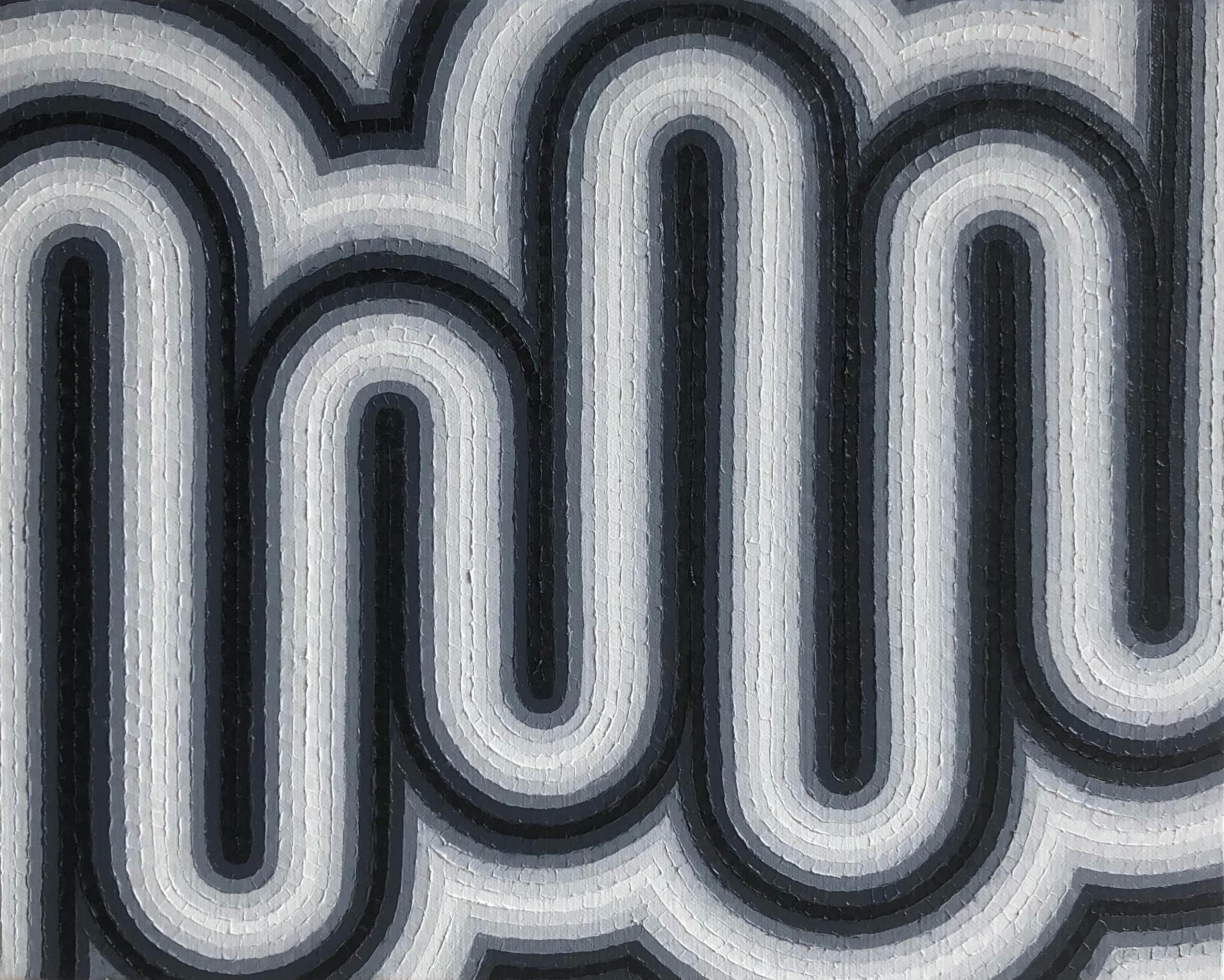 Blur 1 is a unique oil on canvas painting by contemporary artist Mathieu Piffeteau, dimensions are 33 × 41 cm (13 × 16.1 in).  
The artwork is signed, sold unframed and comes with a certificate of authenticity.   

The artist employs a unique and