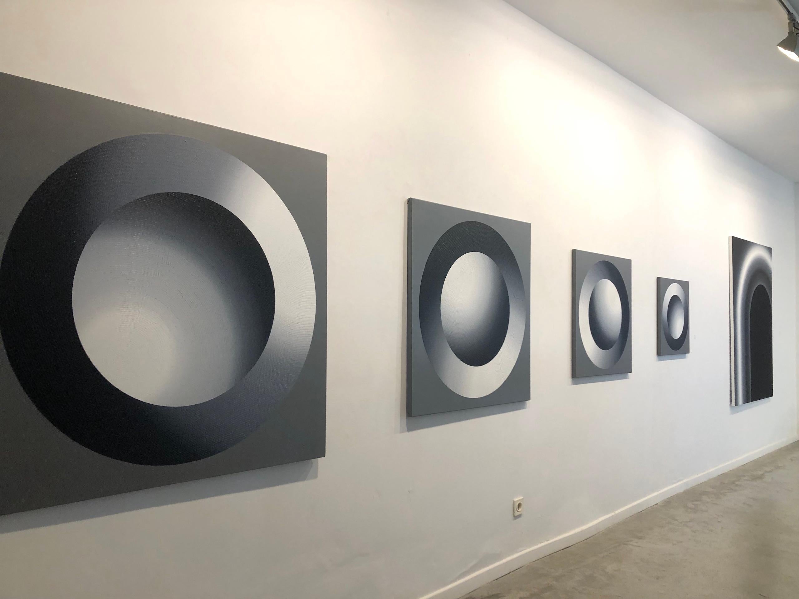 Cabbage Butterfly 2 by Mathieu Piffeteau - Abstract painting, illusion, light For Sale 3