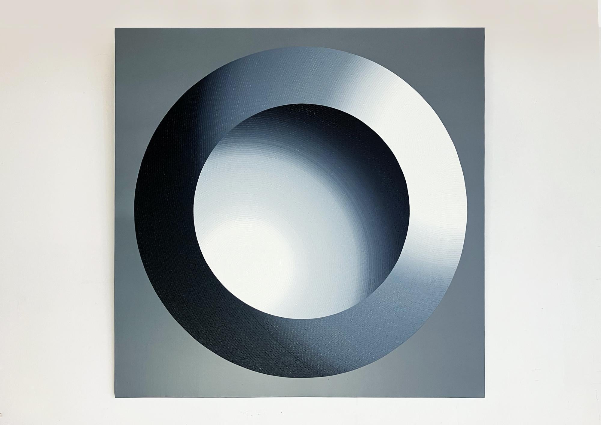 Cabbage Butterfly 2 by Mathieu Piffeteau - Abstract painting, illusion, light For Sale 7