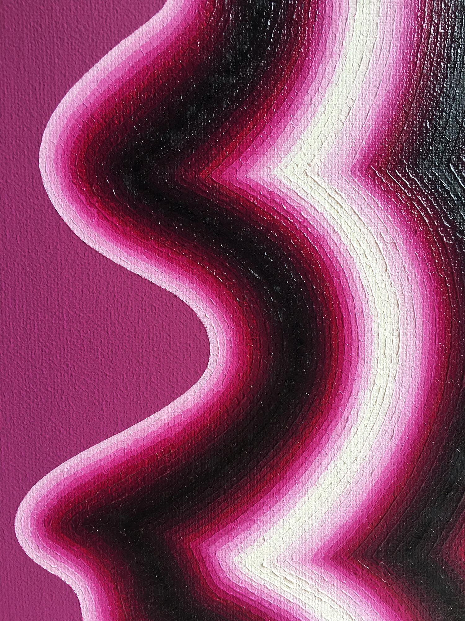 Cellule de Mathieu Piffeteau - Pintura abstracta, gradación de colores, ilusión en venta 4