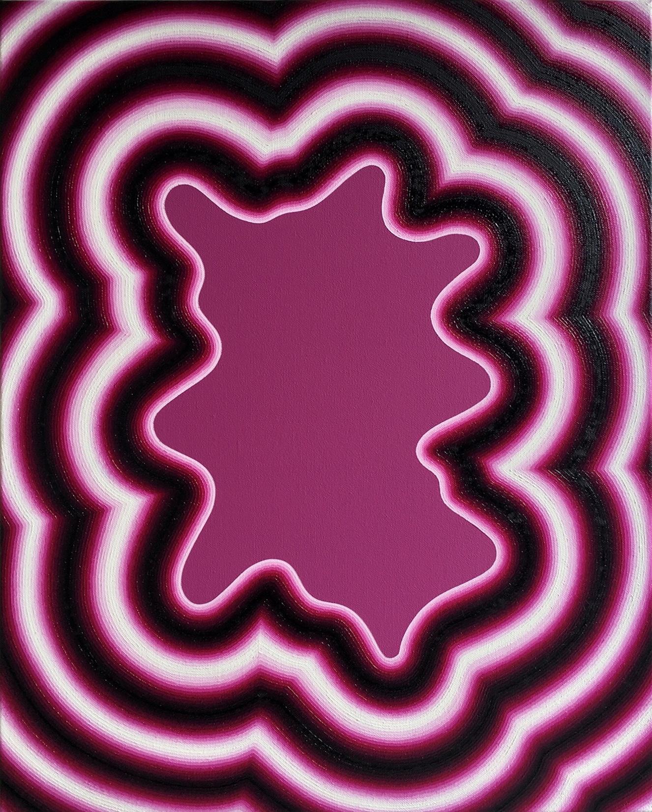 Cellule de Mathieu Piffeteau - Pintura abstracta, gradación de colores, ilusión