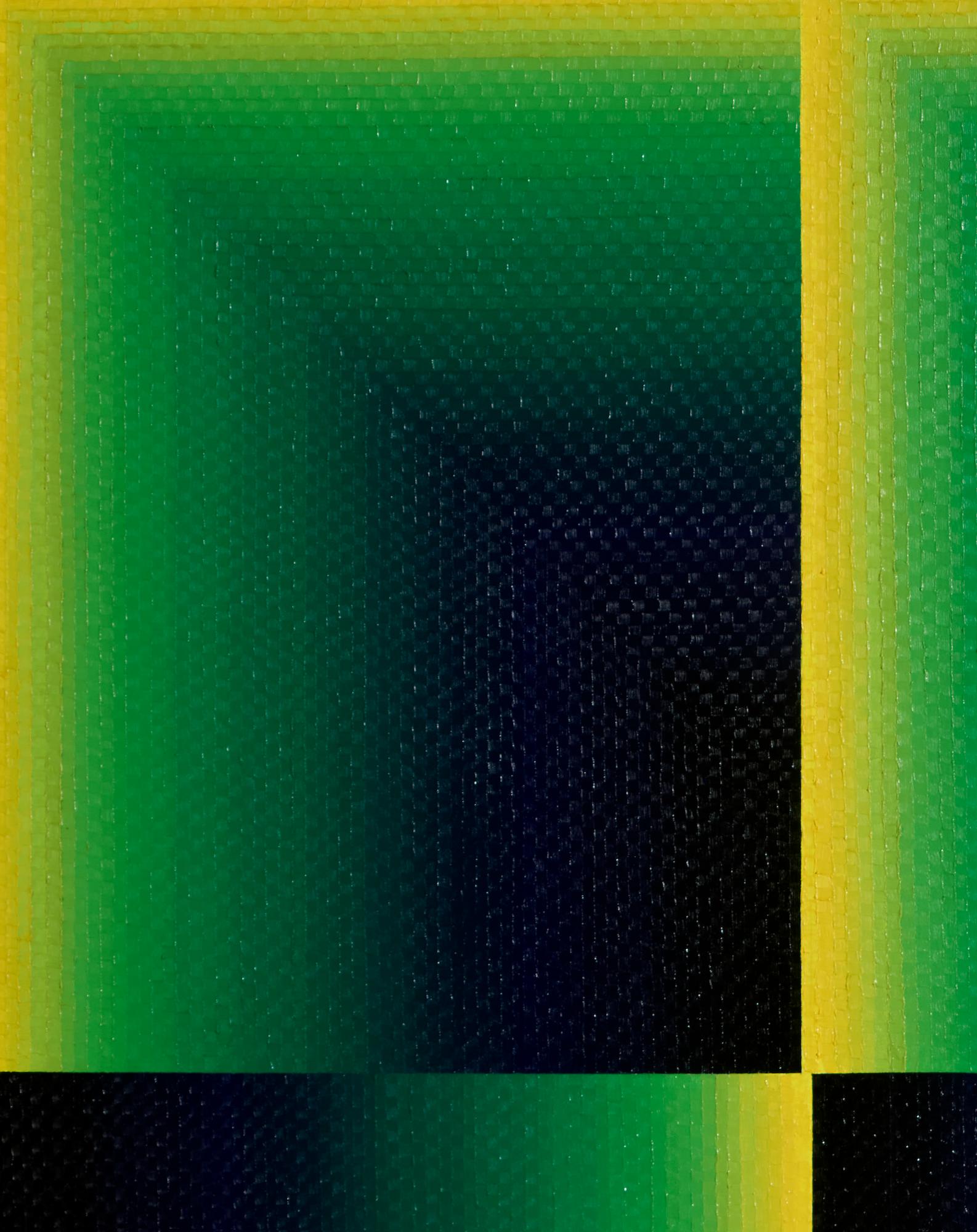 Dido 1, Hommage an Julian Hoeber von Mathieu Piffeteau – Abstraktes Gemälde, grün im Angebot 4