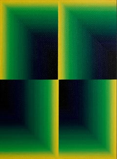 Dido 1, Tribute to Julian Hoeber by Mathieu Piffeteau - Abstract painting, green