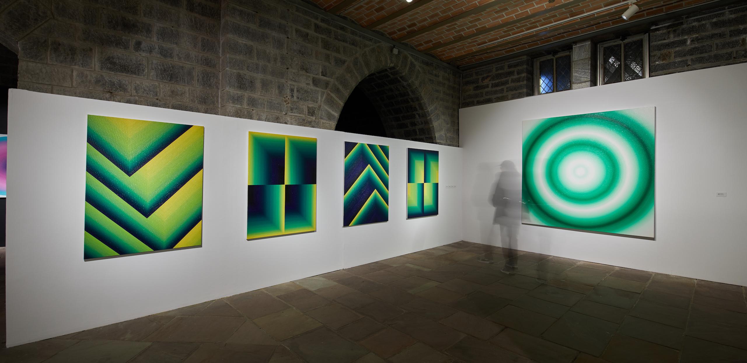 Dido 2, Tribute to Julian Hoeber by Mathieu Piffeteau - Abstract painting, green For Sale 2